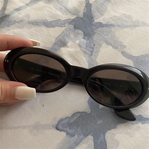 gucci round oval sunglasses|gucci oval sunglasses vintage.